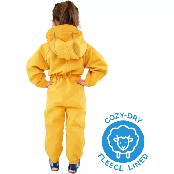 imageJAN ampamp JUL Waterproof Fleece Lined Snow Suit Coveralls for Toddlers and KidsCozydry Yellow