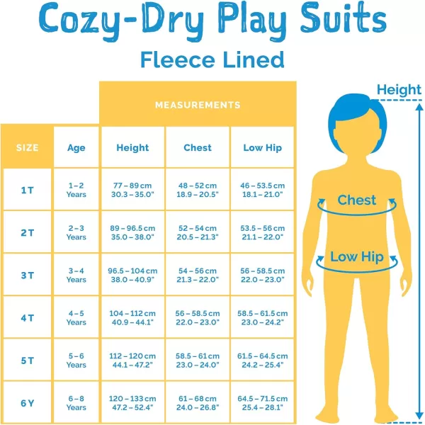 imageJAN ampamp JUL Waterproof Fleece Lined Snow Suit Coveralls for Toddlers and KidsCozydry Yellow