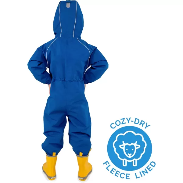 imageJAN ampamp JUL Waterproof Fleece Lined Snow Suit Coveralls for Toddlers and KidsFleecelined Blue