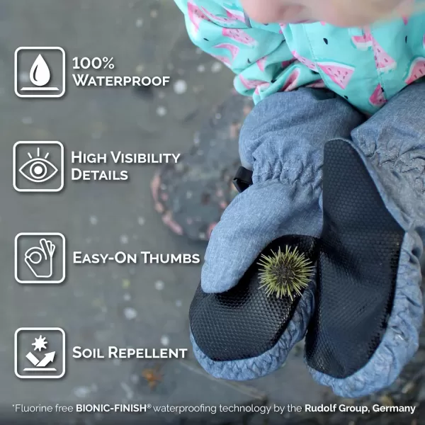 imageJAN ampamp JUL Waterproof Rain Mittens for Babies and ToddlersBear