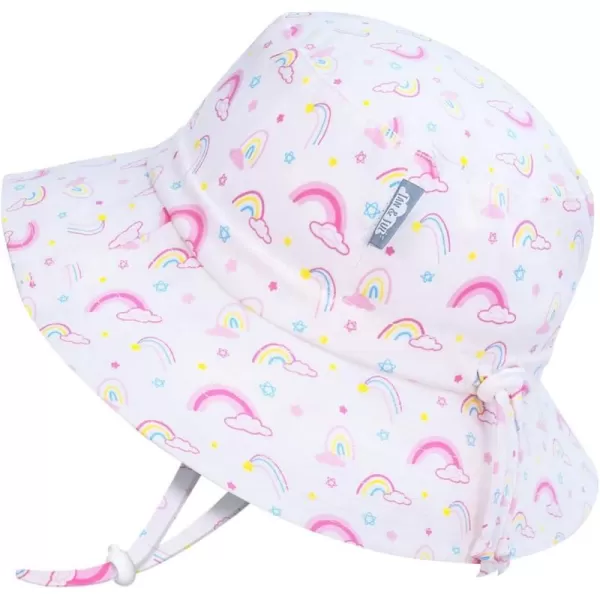 imageJAN ampamp JUL Girls GrowwithMe Cotton Bucket SunHats for Baby and KidsRainbow