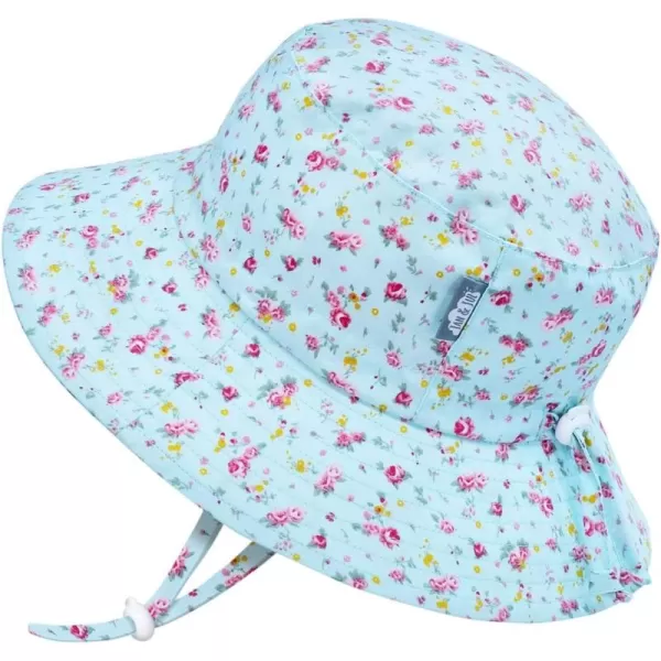 imageJAN ampamp JUL Girls GrowwithMe Cotton Bucket SunHats for Baby and KidsRetro Rose