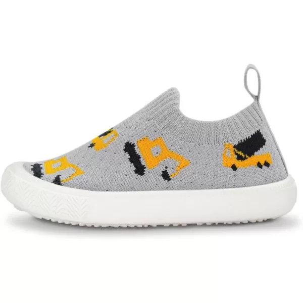 Graphic Knit Shoes: Grey Construction