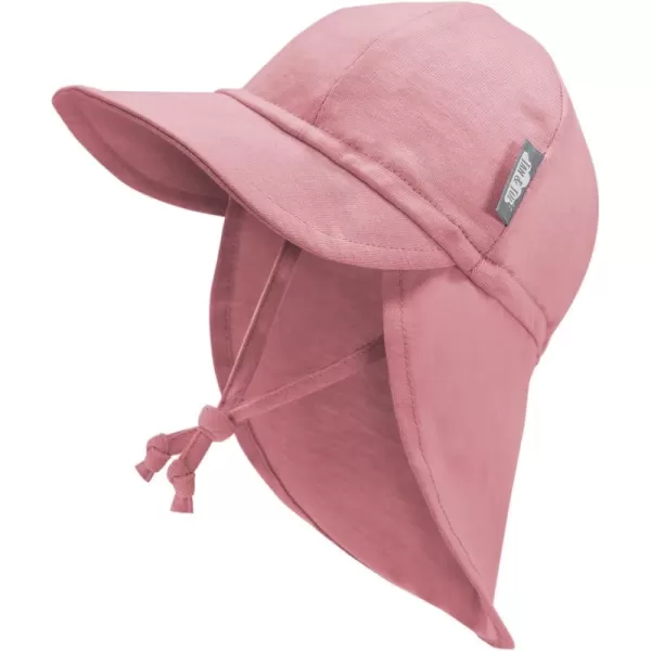 imageJAN ampamp JUL Sun Soft Baby Cap  Cotton Neck Flap Hat for LittlesDusty Rose