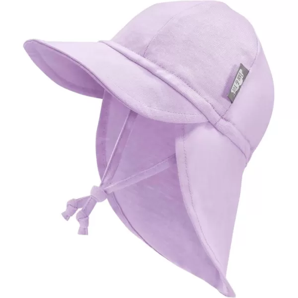 imageJAN ampamp JUL Sun Soft Baby Cap  Cotton Neck Flap Hat for LittlesLavender