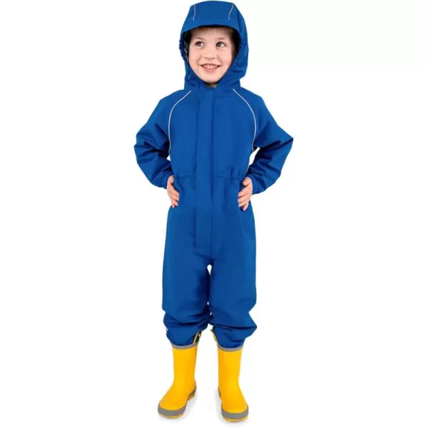 imageJAN ampamp JUL Waterproof Fleece Lined Snow Suit Coveralls for Toddlers and KidsFleecelined Blue