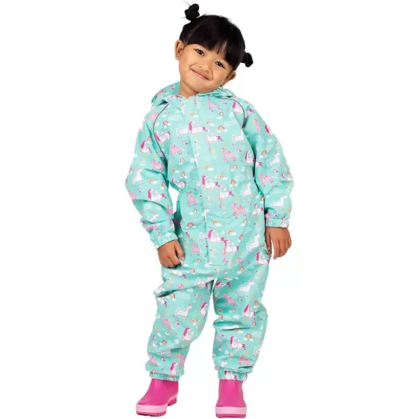 imageJAN ampamp JUL Waterproof Fleece Lined Snow Suit Coveralls for Toddlers and KidsFleecelined Unicorn