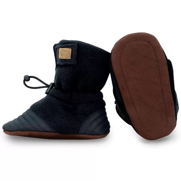 imageJAN ampamp JUL Fleece Cozy Booties for Babies and ToddlersBlack