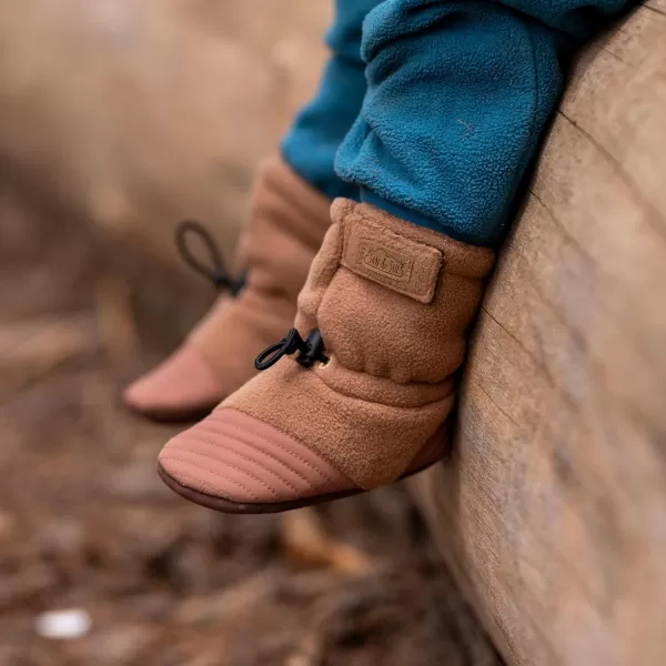 imageJAN ampamp JUL Fleece Cozy Booties for Babies and ToddlersBrown Bear