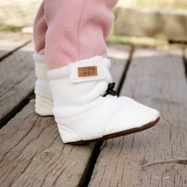 imageJAN ampamp JUL Fleece Cozy Booties for Babies and ToddlersCream
