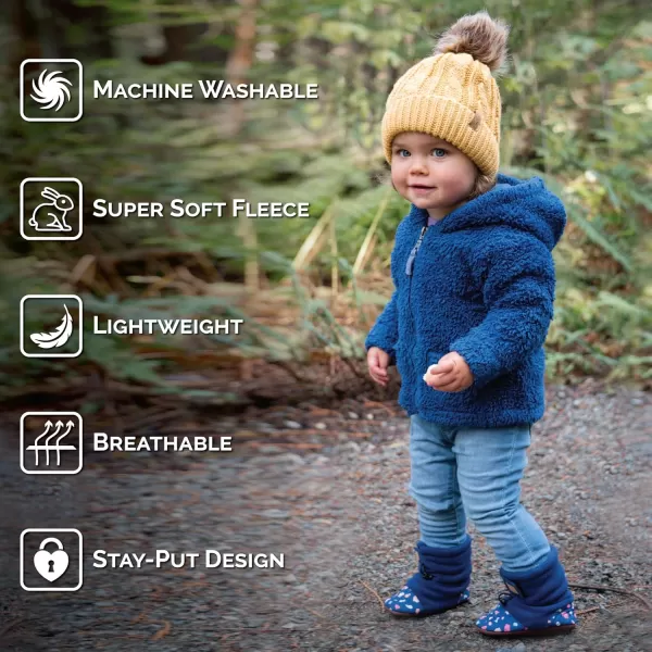 imageJAN ampamp JUL Fleece Cozy Booties for Babies and ToddlersCream
