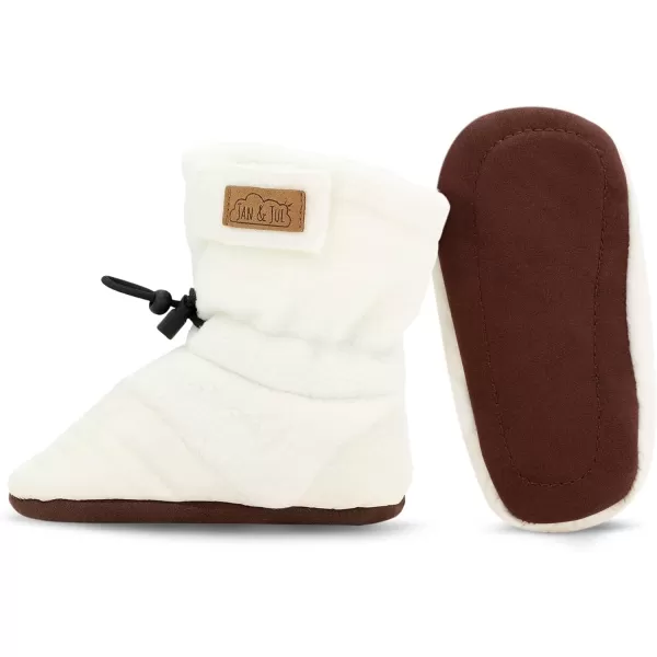 imageJAN ampamp JUL Fleece Cozy Booties for Babies and ToddlersCream