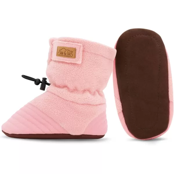 imageJAN ampamp JUL Fleece Cozy Booties for Babies and ToddlersDusty Pink