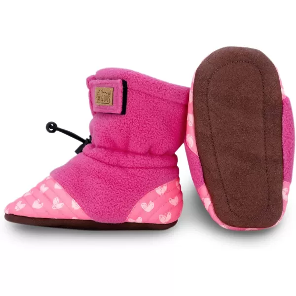 imageJAN ampamp JUL Fleece Cozy Booties for Babies and ToddlersHeart