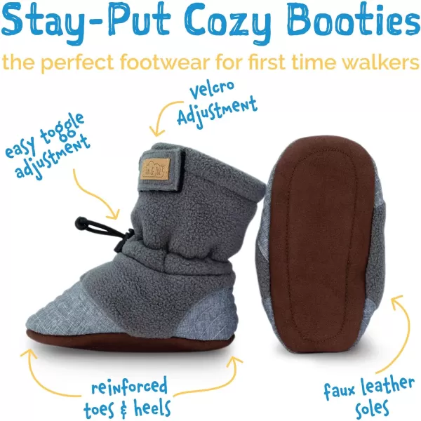 imageJAN ampamp JUL Fleece Cozy Booties for Babies and ToddlersNavy