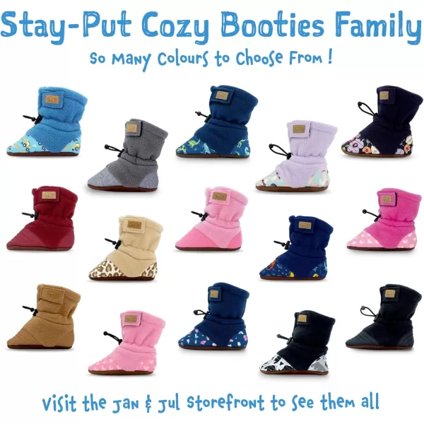 imageJAN ampamp JUL Fleece Cozy Booties for Babies and ToddlersNavy