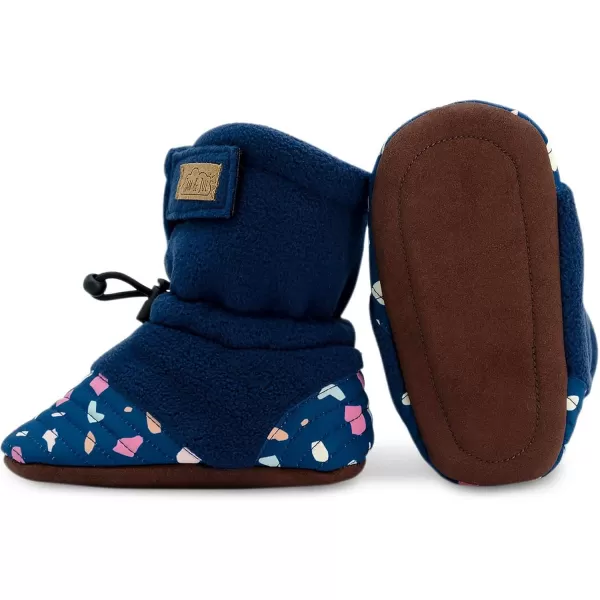 imageJAN ampamp JUL Fleece Cozy Booties for Babies and ToddlersTerrazzo