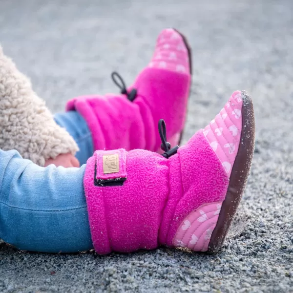 imageJAN ampamp JUL Fleece Cozy Booties for Babies and ToddlersWinter Flowers