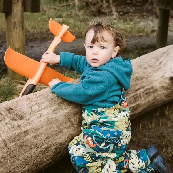 imageJAN ampamp JUL Fleece Jacket with StayOn Hood for Toddlers and KidsBlue Spruce