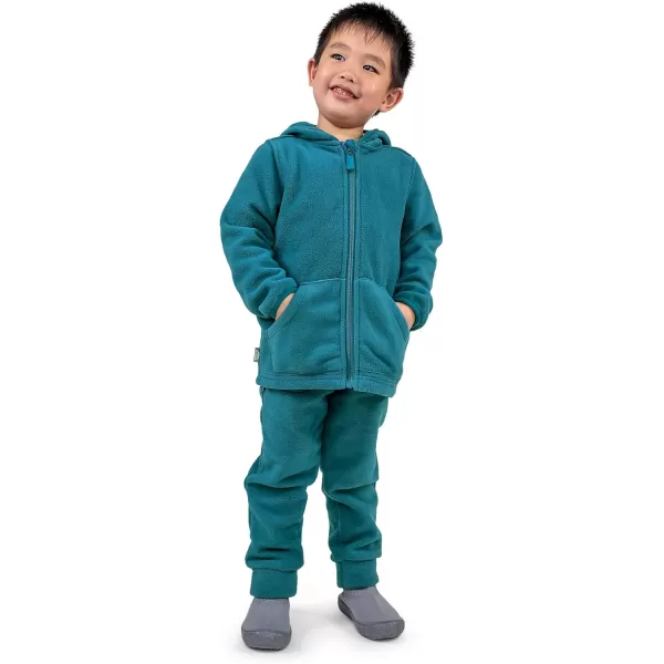 imageJAN ampamp JUL Fleece Jacket with StayOn Hood for Toddlers and KidsBlue Spruce