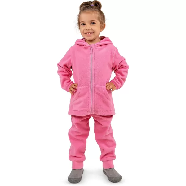 imageJAN ampamp JUL Fleece Jacket with StayOn Hood for Toddlers and KidsWatermelon Pink