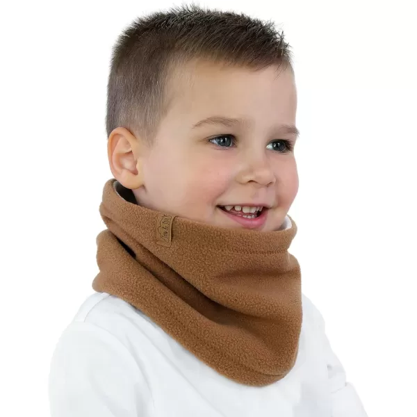 imageJAN ampamp JUL Fleece Neck Warmer Winter Neck Gaiter for Kids and ToddlersBrown Bear