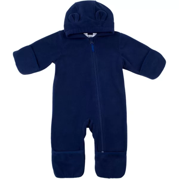 imageJAN ampamp JUL Full Zip Up Fleece Onesie for Babies and ToddlersNavy