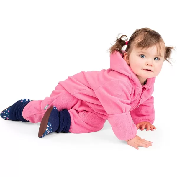 imageJAN ampamp JUL Full Zip Up Fleece Onesie for Babies and ToddlersWatermelon Pink
