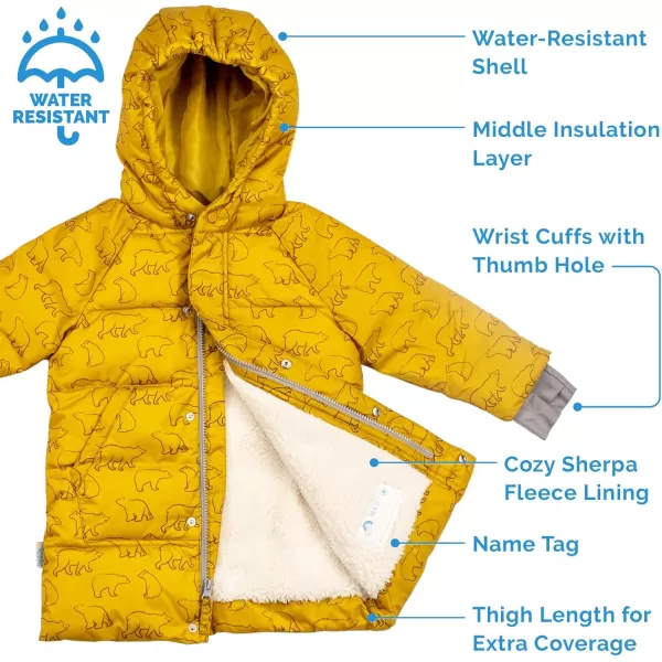 imageJAN ampamp JUL Insulated Winter Coat Sherpa Lined Cozy Jacket for KidsWinter Bear