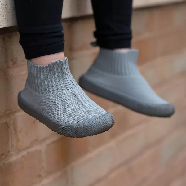 imageJAN ampamp JUL Slipon Kids Knit Shoes Breathable Machine Washable SneakersHitop Knit Shoes Grey