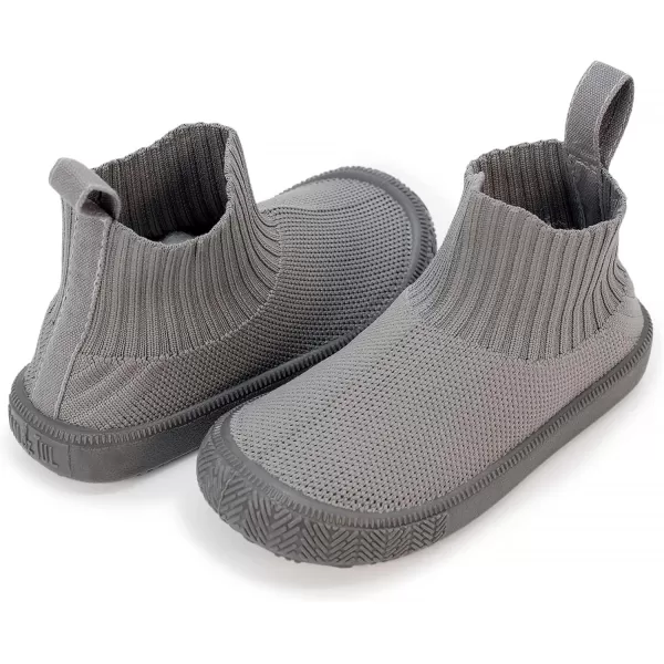 imageJAN ampamp JUL Slipon Kids Knit Shoes Breathable Machine Washable SneakersHitop Knit Shoes Grey