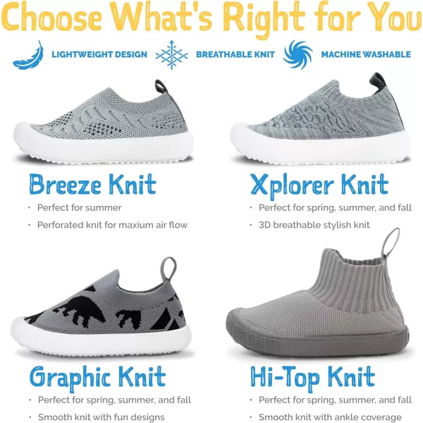 imageJAN ampamp JUL Slipon Kids Knit Shoes Breathable Machine Washable SneakersHitop Knit Shoes Grey