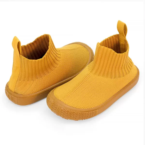 imageJAN ampamp JUL Slipon Kids Knit Shoes Breathable Machine Washable SneakersHitop Knit Shoes Mustard