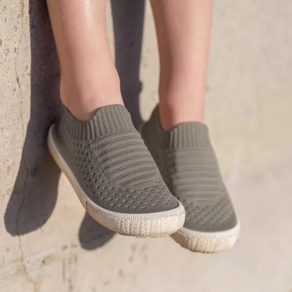 imageJAN ampamp JUL Slipon Kids Knit Shoes Breathable Machine Washable SneakersXplorer Knit Shoes Earthy Taupe