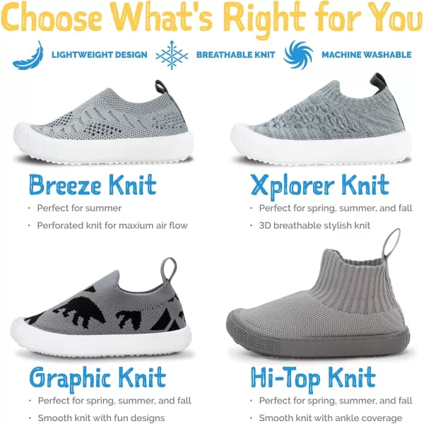 imageJAN ampamp JUL Slipon Kids Knit Shoes Breathable Machine Washable SneakersXplorer Knit Shoes Grey