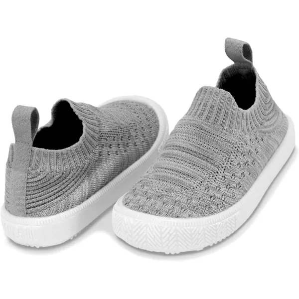 imageJAN ampamp JUL Slipon Kids Knit Shoes Breathable Machine Washable SneakersXplorer Knit Shoes Grey