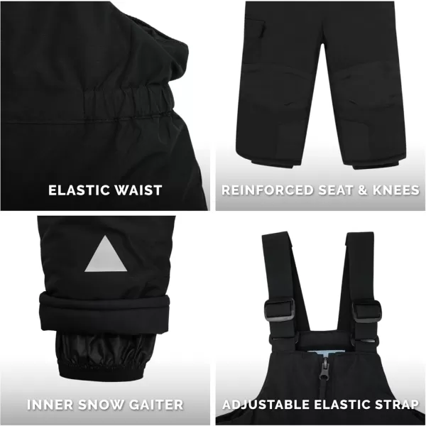 imageJAN ampamp JUL ToastyDry Waterproof Insulated Snow Bib Pants for KidsBlack