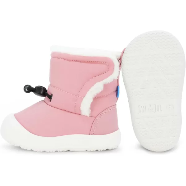 imageJAN ampamp JUL Water Resistant StayOn Winter Trail Boots for Toddler and BabyDusty Pink