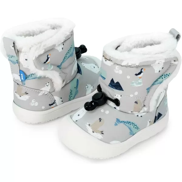 imageJAN ampamp JUL Water Resistant StayOn Winter Trail Boots for Toddler and BabyPolar Pals