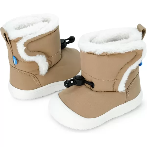 imageJAN ampamp JUL Water Resistant StayOn Winter Trail Boots for Toddler and BabySoft Brown