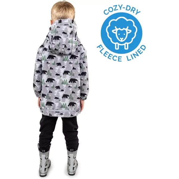 imageJAN ampamp JUL Waterproof Fleece Lined Rain Jacket Raincoat for KidsFleecelined Bear