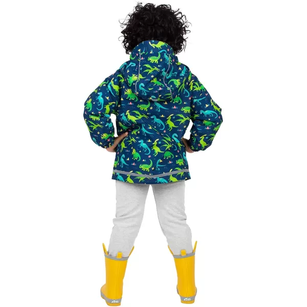 imageJAN ampamp JUL Waterproof Fleece Lined Rain Jacket Raincoat for KidsFleecelined Dinoland