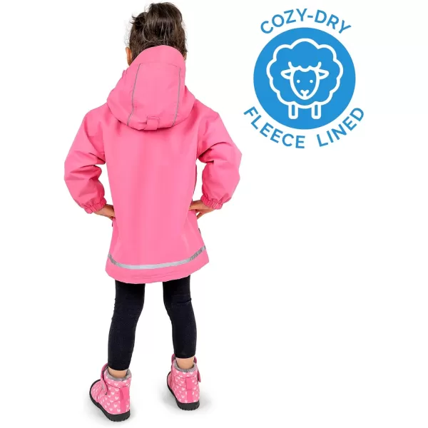 imageJAN ampamp JUL Waterproof Fleece Lined Rain Jacket Raincoat for KidsFleecelined Watermelon Pink