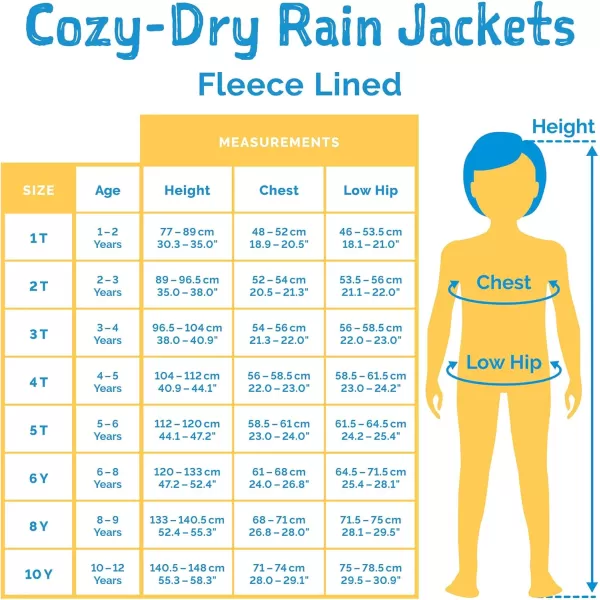imageJAN ampamp JUL Waterproof Fleece Lined Rain Jacket Raincoat for KidsFleecelined Yellow