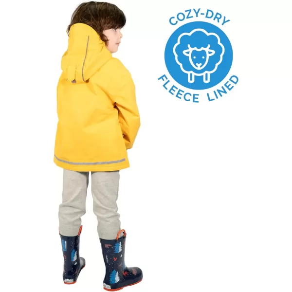 imageJAN ampamp JUL Waterproof Fleece Lined Rain Jacket Raincoat for KidsFleecelined Yellow