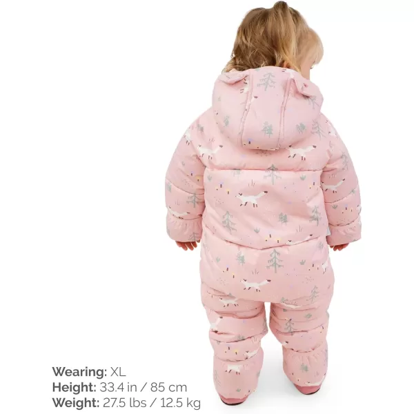 imageJAN ampamp JUL Waterproof Insulated Puffy Suit for Babies and ToddlersPink Forest