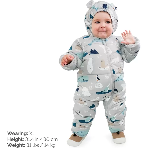 imageJAN ampamp JUL Waterproof Insulated Puffy Suit for Babies and ToddlersPolar Pals