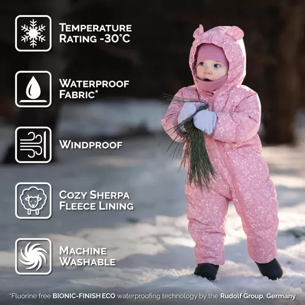 imageJAN ampamp JUL Waterproof Insulated Puffy Suit for Babies and ToddlersPrairie Flower