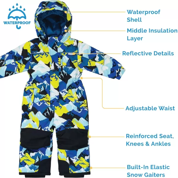 imageJAN ampamp JUL Waterproof Insulated Snow Suit for Toddlers and KidsToastydry Snow Suit Neon Peaks