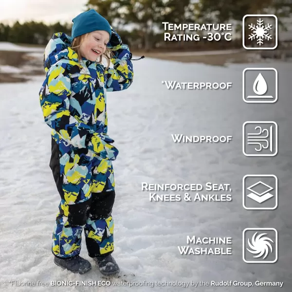 imageJAN ampamp JUL Waterproof Insulated Snow Suit for Toddlers and KidsToastydry Snow Suit Neon Peaks